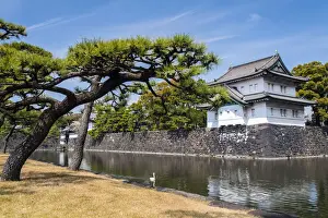 Emperor Prints: Guard tower located next to East Gate, Tokyo Imperial Palace, Tokyo, Japan