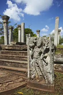 Ceylon Prints: Guardstone of Kujjatissa Pabbata in Mahavihara Monastery, Anuradhapura, (UNESCO World
