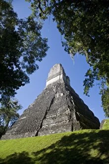 Archaelogical Site Gallery: Guatemala, El Peten, Tikal, Gran Plaza, Temple of the Great Jaguar