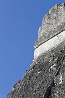 Guatemala, El Peten, Tikal, Gran Plaza, Temple 1, Temple of the Great Jaguar or Templo