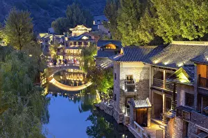 Water Town Prints: Gubei Water Town at dusk, Simatai, Beijing, China