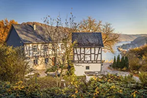 Oberwesel Prints: Guenderodehaus above Oberwesel, Middle Rhine Valley, Rhineland-Palatinate, Germany