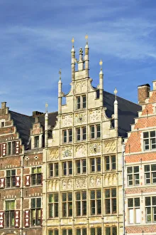 Gent Prints: Guild houses in historic centre, Ghent, Flanders, Belgium