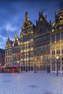 Grote Markt Prints: Guild houses in Main Market Square, Antwerp, Flanders, Belgium