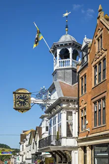 High Street Prints: Guildhall on the High Street, Guildford, Surrey, England, UK
