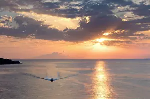 Sorrento Prints: Gulf of Naples at sunset, Sorrento, Amalfi Coast, Campania, Italy