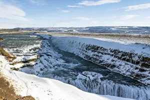 Images Dated 25th March 2020: Gullfoss waterfall, Golden Circle, Haukaladur, Iceland, Europe