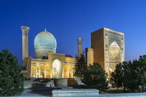 Images Dated 21st November 2018: Gur-e-Amir mausoleum of the Asian conqueror Timur (also known as Tamerlane, 1336-1405)