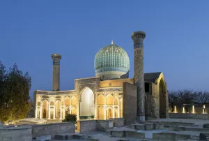 Images Dated 19th December 2017: Gur-e-Amir mausoleum of the Asian conqueror Timur (also known as Tamerlane, 1336-1405)