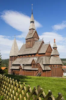 Local Landmark Prints: Gustav Adolf Stave Church, Hahnenklee, Goslar, Harz mountain, Lower Saxony, Germany