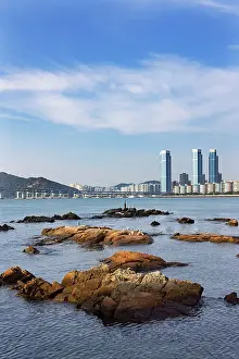 Busan Prints: Gwangalli Beach and Gwangan Bridge, Busan, South Korea