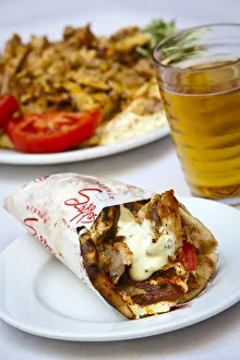 Gyros & Kabap plate, Monastiraki District, Athens, Greece, MR, PR
