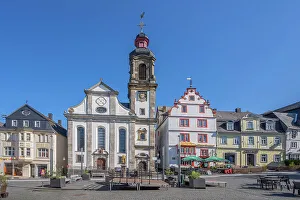 Market Place Prints: Hachenburg market place, Westerwald, Rhineland-Palatinate, Germany