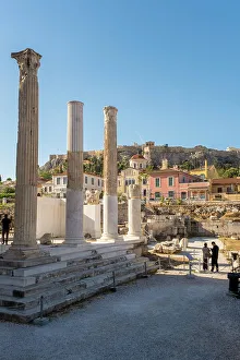 Monastiraki Prints: Hadrian's Library, Monastiraki, Athens, Greece