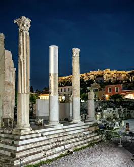 Athena Prints: Hadrian's Library, Monastiraki Square, Athens, Attica, Greece