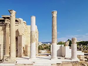Library Prints: Hadrians Library, Roman Forum, Athens, Attica, Greece