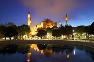 Images Dated 13th June 2013: Haghia Sophia at Sunrise, (Aya Sofya Mosque), The Church of Holy Wisdom, Istanbul, Turkey
