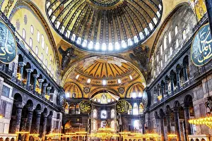 Hagia Sofia (Byzantine basilica and UNESCO World Heritage Site), Sultanahmet, Istanbul, Turkey
