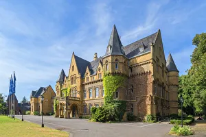 Saar Valley Prints: Halberg castle, domicile of the Saarland broadcast, Saarbrucken, Saarland, Germany