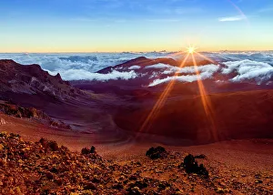 Crater Prints: Haleakala Crater, Haleakala National Park, Maui, Hawaii, USA