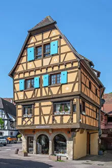 Images Dated 30th November 2022: Half-timberd houses at Obernai, Bas-Rhin, Alsace, Alsace-Champagne-Ardenne-Lorraine, Grand Est