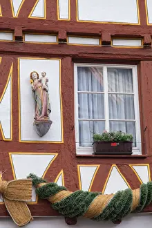 Half Timbering Prints: Half-timbered building, Mainz, Rhineland-Palatinate, Germany