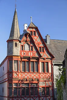 Traditional Building Prints: Half-timbered building, Marburg, Hesse, Germany