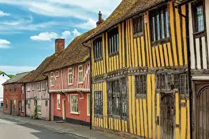 Suffolk Prints: Half-timbered Buildings, Lavenham, Suffolk, England