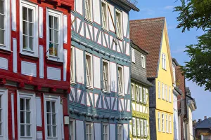 Traditional Building Prints: Half-timbered buildings, Marburg, Hesse, Germany