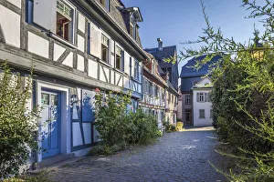 Frankfurt Prints: Half-timbered houses in the old town of Frankfurt-Hochst, Frankfurt, Hesse, Germany