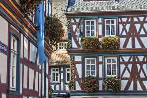 Half-timbered houses in the old town of Idstein, Hesse, Germany