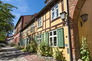 Images Dated 13th November 2017: Half-timered house, Johannis cloister, Stralsund, Mecklenburg-Western Pomerania, Germany
