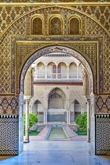 Images Dated 26th August 2021: Hall of Ambassadors or Salon de los Embajadores, Alcazar, Seville, Andalusia, Spain