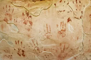 Images Dated 12th May 2014: Hand prints, Capitol Reef National Park, Utah, USA