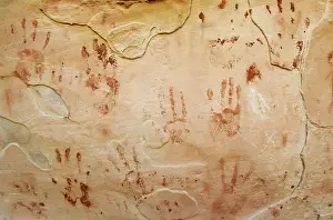 Hand prints, Capitol Reef National Park, Utah, USA