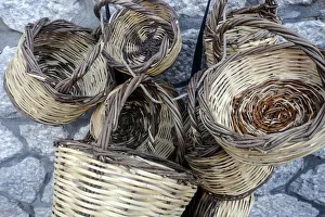 For Sale Prints: Handmade Baskets for sale. Agiassos, Mytilini, Lesbos, Greece