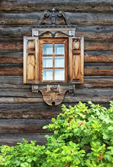 Images Dated 5th October 2022: A handmade decorated window in Bogoslovka, near Saint Petersburg, Russia