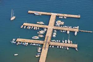 Nautical Prints: Harbor marina, Cefalu, Sicily, Italy, Europe