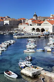 Harbor in the old city, Dubrovnik, Dalmatia, Croatia