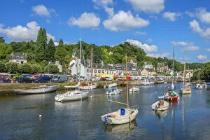 Bretagne Collection: Harbor of Pont-Aven with river Aven, Finisterre, Brittany, France