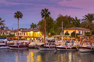 Side Harbour at Dusk, Side, Turkey