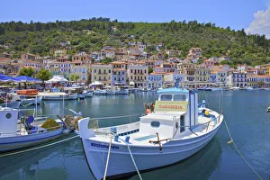 The Harbour at Gytheio, Mani Peninsula, The Peloponnese, Greece, Southern Europe