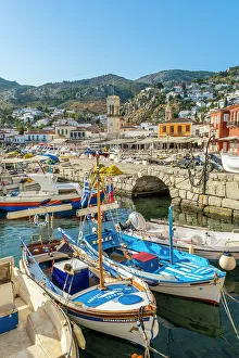 South West Europe Prints: Harbour of Hydra Town, Hydra (Ydra), Saronic Islands, Greece