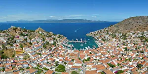 South West Europe Prints: Harbour of Hydra Town, Hydra (Ydra), Saronic Islands, Greece