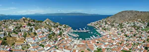 Hydra Town Prints: Harbour of Hydra Town, Hydra (Ydra), Saronic Islands, Greece