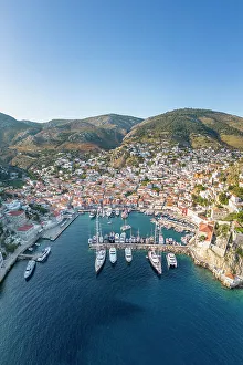 South West Europe Prints: Harbour of Hydra Town, Hydra (Ydra), Saronic Islands, Greece
