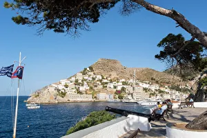 Hydra Prints: Harbour of Hydra Town, Hydra (Ydra), Saronic Islands, Greece