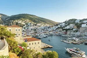 Hydra Prints: Harbour of Hydra Town, Hydra (Ydra), Saronic Islands, Greece