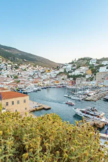South West Europe Prints: Harbour of Hydra Town, Hydra (Ydra), Saronic Islands, Greece