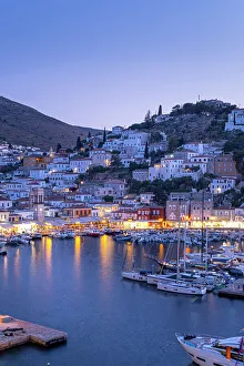 Hydra Prints: Harbour of Hydra Town, Hydra (Ydra), Saronic Islands, Greece